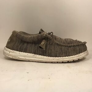 Hey Dude Wally Sox Mens Shoes Brown Slip On Casual Moccasins Sneaker Sz 9